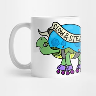 Slow & Steady Rollerskating Turtle Mug